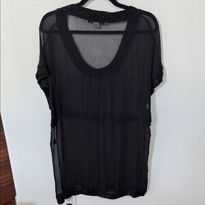 Diane Von Furstenberg Black silk beaded Mini Dress